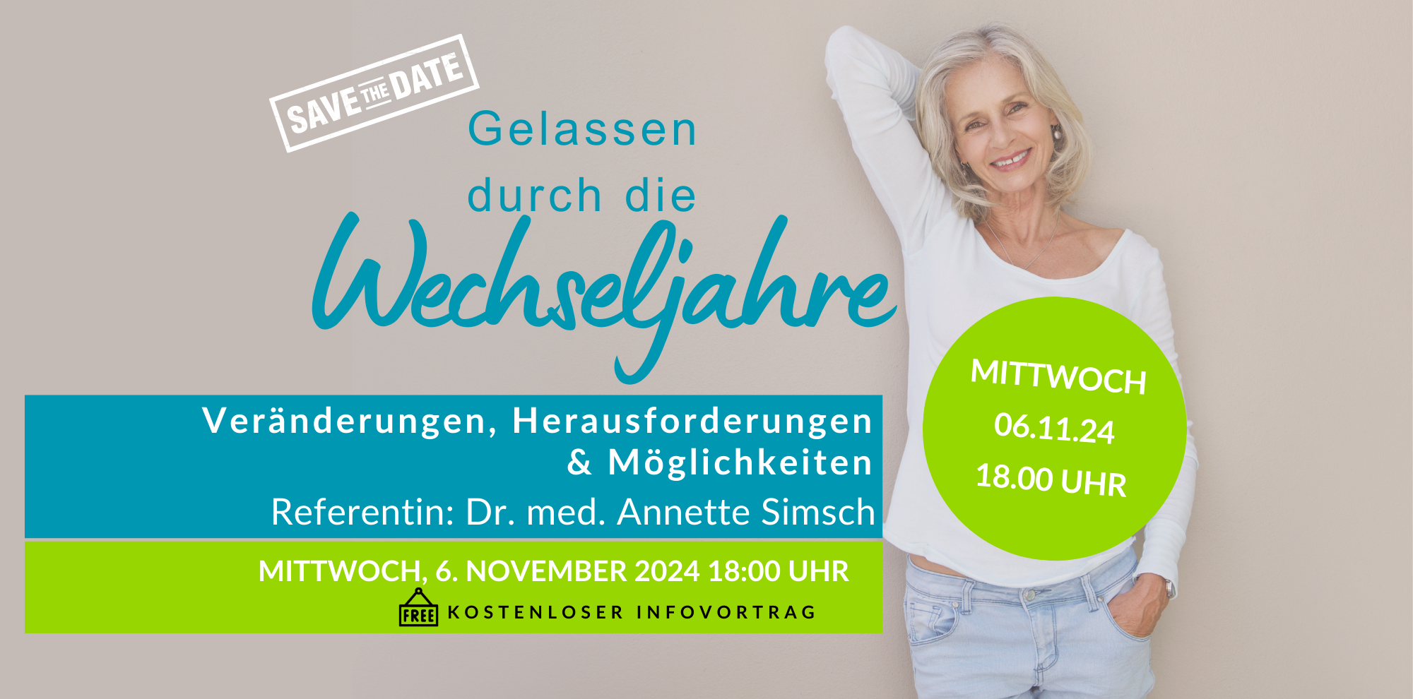 Vortrag „Wechseljahre“ mit Dr. med. Annette Simsch